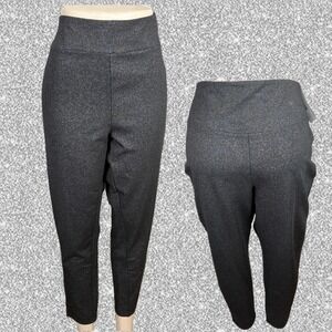 Terra & Sky +4X Black Glitter Metallic High Rise Fitted Stretch Leggings Pants